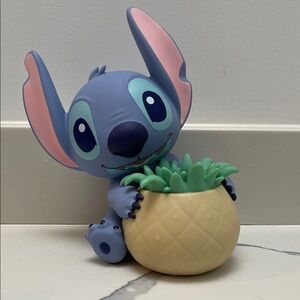 Stitch Figurine with Pineapple pen/makeup brush holder